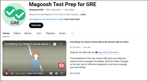 Learn GRE on Magoosh Test Prep for GRE