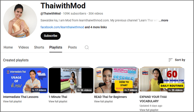Learn Thai language on ThaiwithMod
