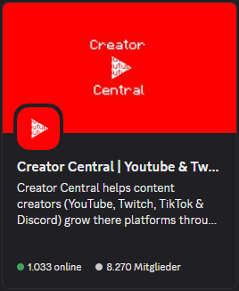 Der Discord-Server Creator Central | Youtube & Twitch
