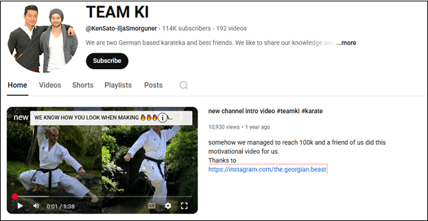Watch karate videos on TEAM KI