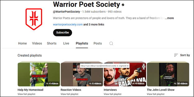 Watch poetry videos on Warrior Poet Society