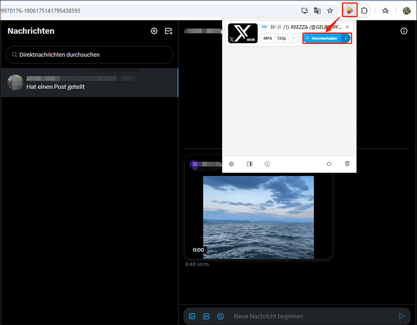 Laden Sie Videos aus Twitter-DMs mit Video DownloadHelper herunter