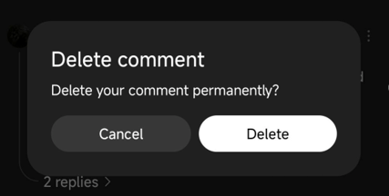 Choose Delete in the pop-up window in the YouTube Music app