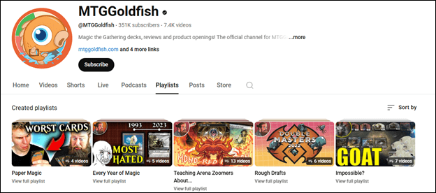 Watch MTG videos on MTGGoldfish