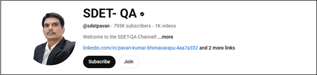 Go to SDET- QA to watch software testing videos