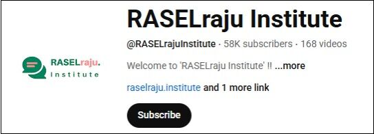 Go to RASELraju Institute YouTube channel to learn Bengali