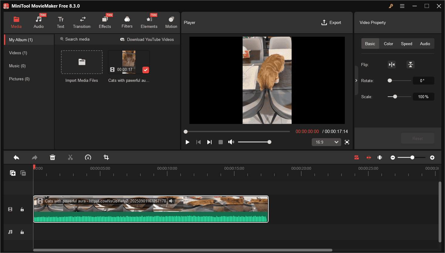 MiniTool MovieMakerで動画を編集