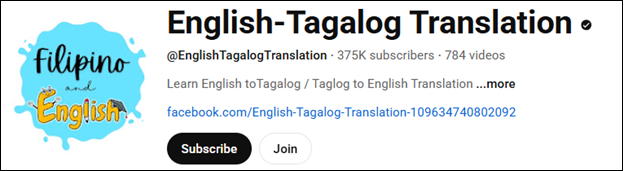 Go to English-Tagalog Translation to learn Filipino