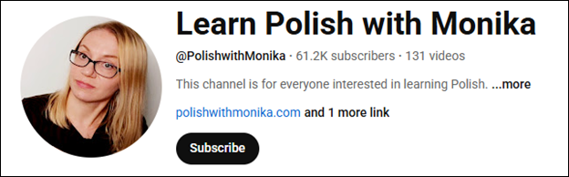 Go to Learn Polish with Monika to learn Polish