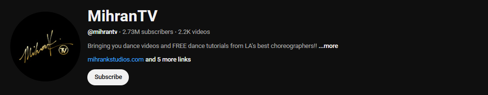 The YouTube channel profile of MihranTV