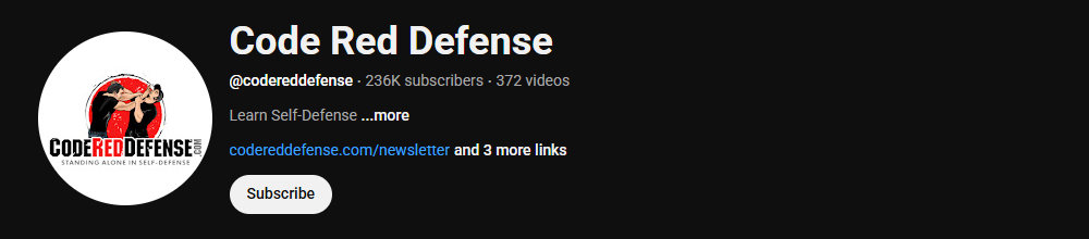 The channel homepage of Code Red Defense