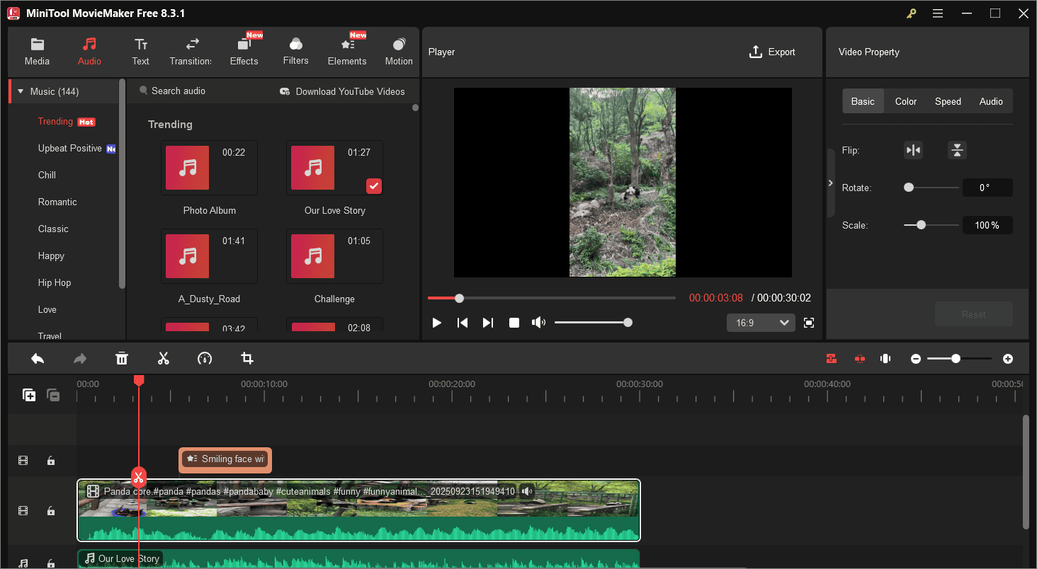 MiniTool MovieMakerでTikTok動画を編集