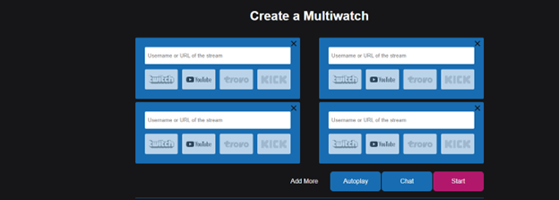 The main interface of Multiwatch