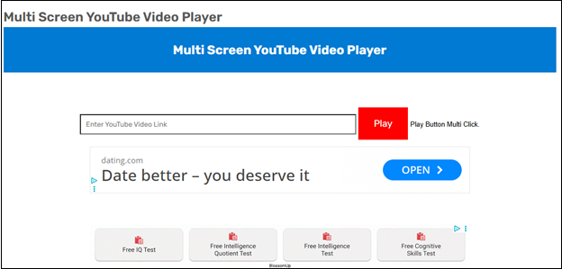 Go to MX Player to watch multiple YouTube videos