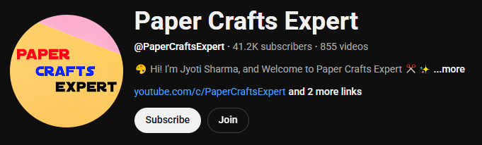 Subscribe to the Paper Crafts Expert YouTube Channel to learn paper cutting