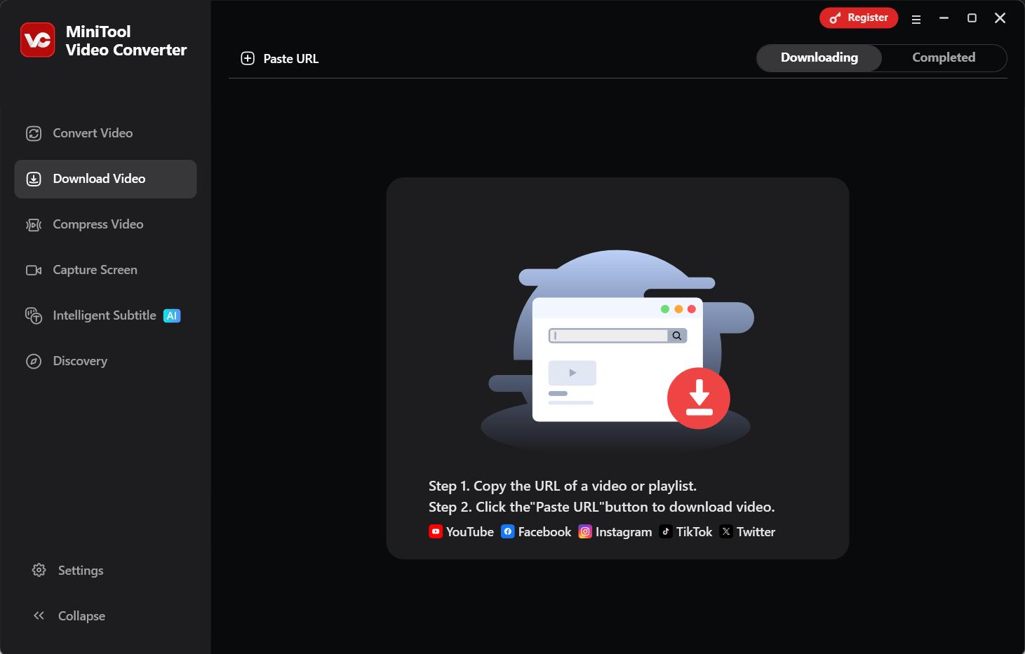 Go to MiniTool Video Converter to save Instagram videos, Reels, and Stories
