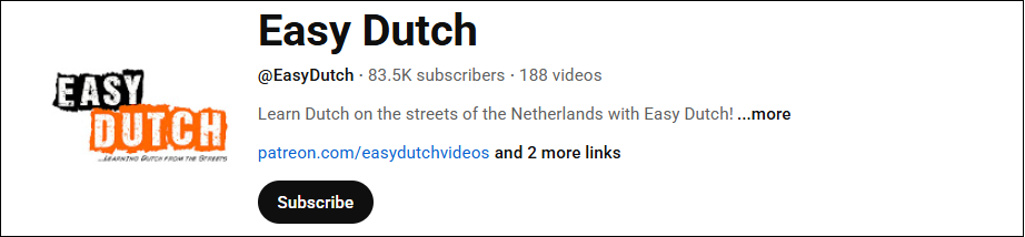 The channel interface of Easy Dutch