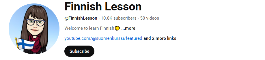 The channel interface of Finnish Lesson