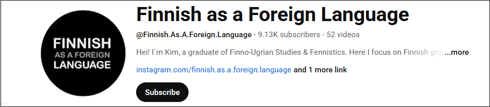 The channel interface of Finnish as a Foreign Language