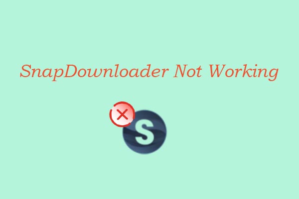 How to Fix SnapDownloader Not Working [Step by Step Guide]