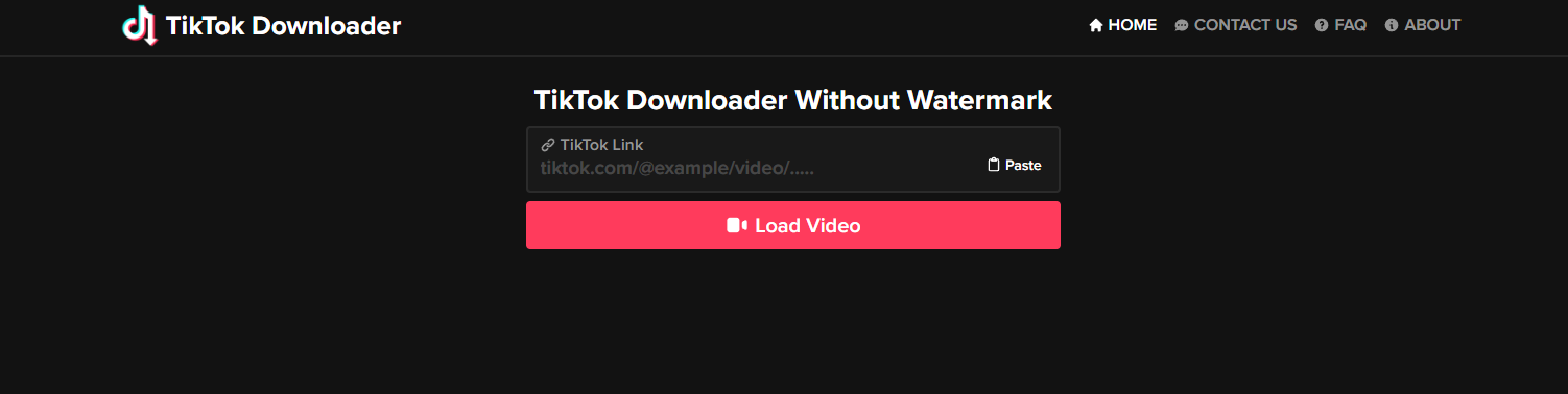 The main interface of TikTok Downloader