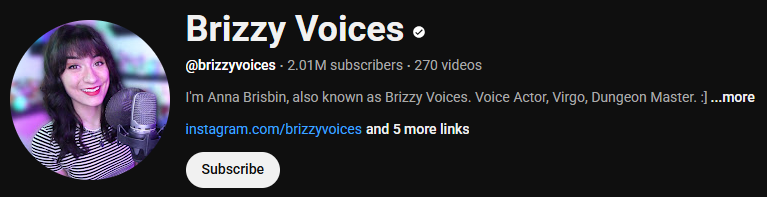 Subscribe to the Brizzy Voices to learn voice acting