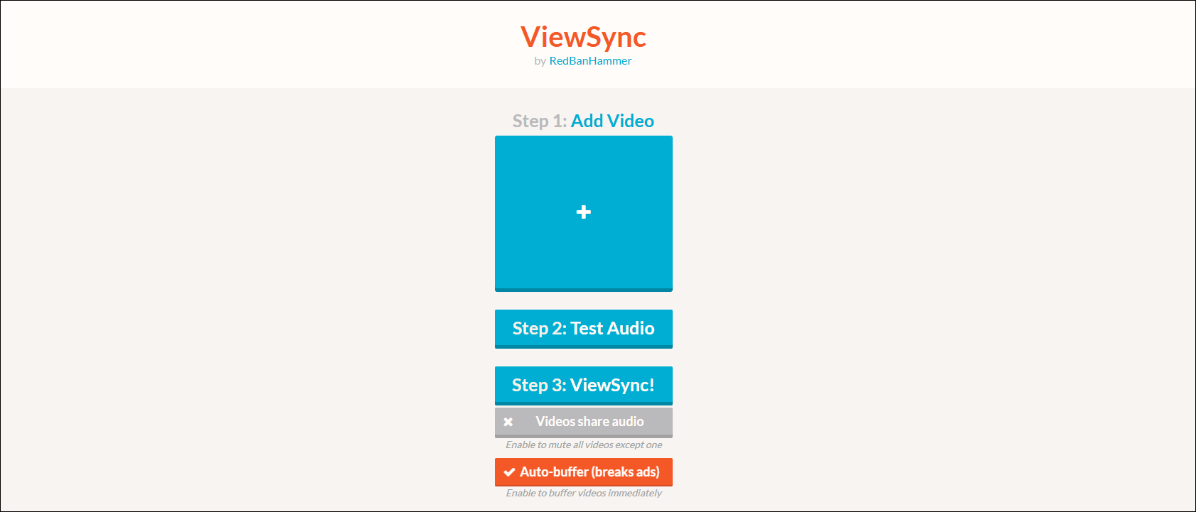 The main interface of ViewSync
