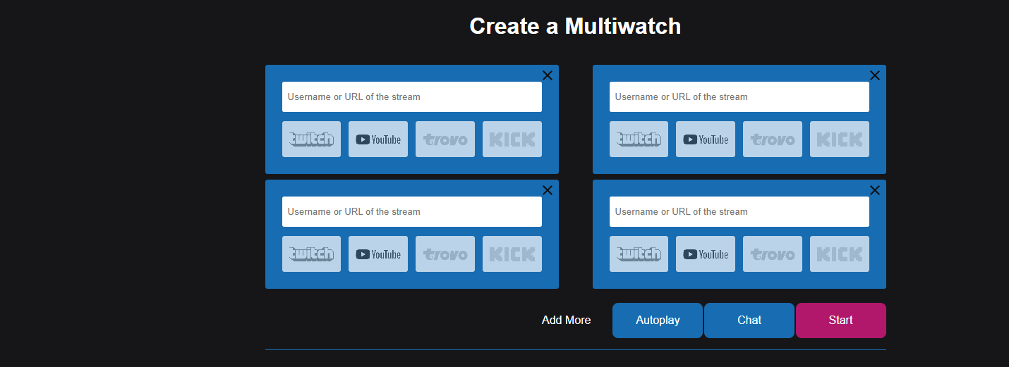 The main interface of Multiwatch