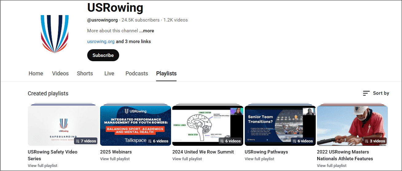 Go to USRowing to improve rowing level