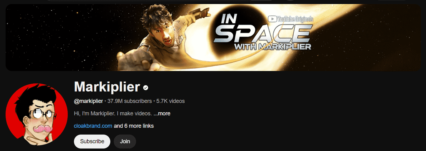 The interface of Fall Guys YouTuber, Markiplier