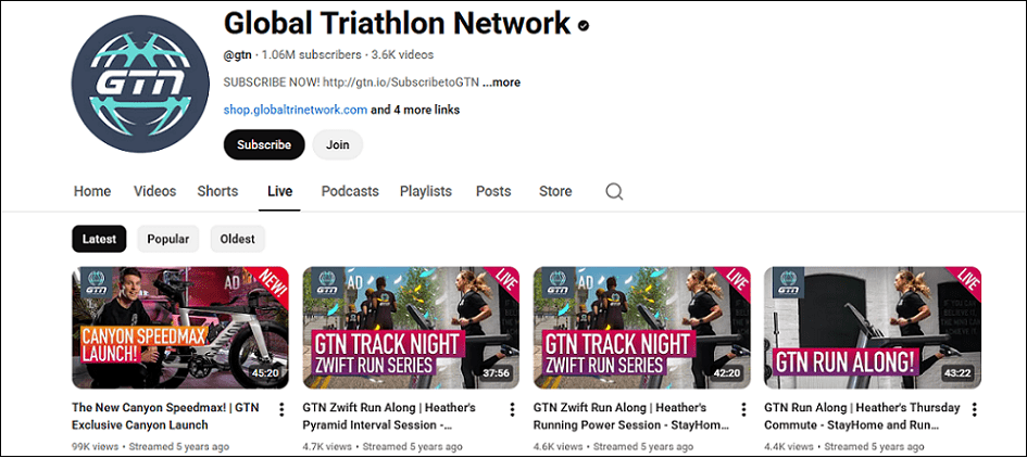 Go to Global Triathlon Network to watch triathlon videos