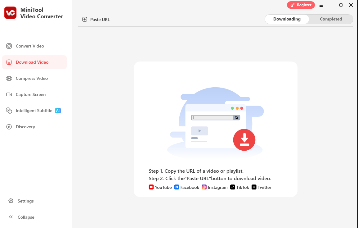 The downloading interface of MiniTool Video Converter