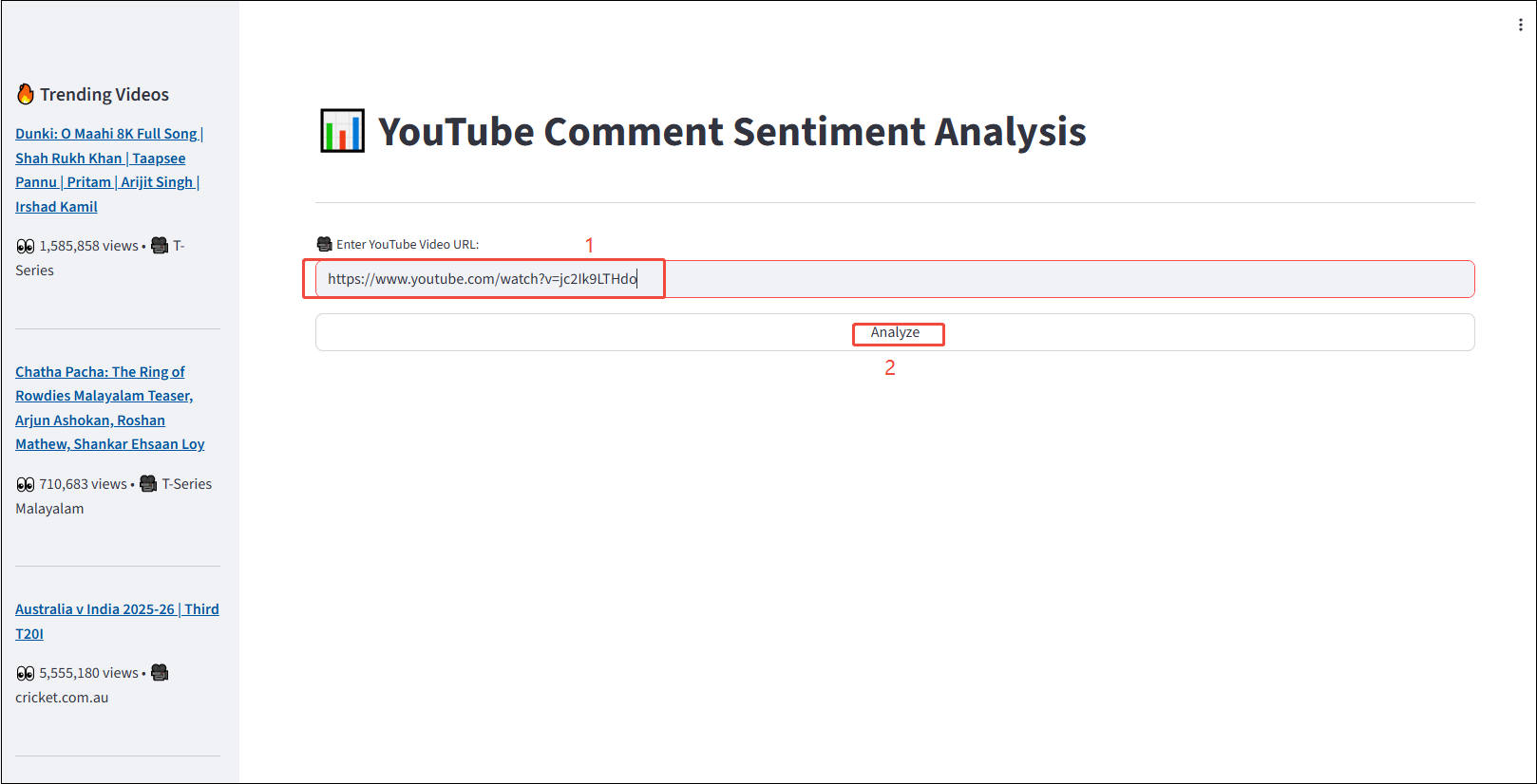 Analyze YouTube comment sentiment with Streamlit