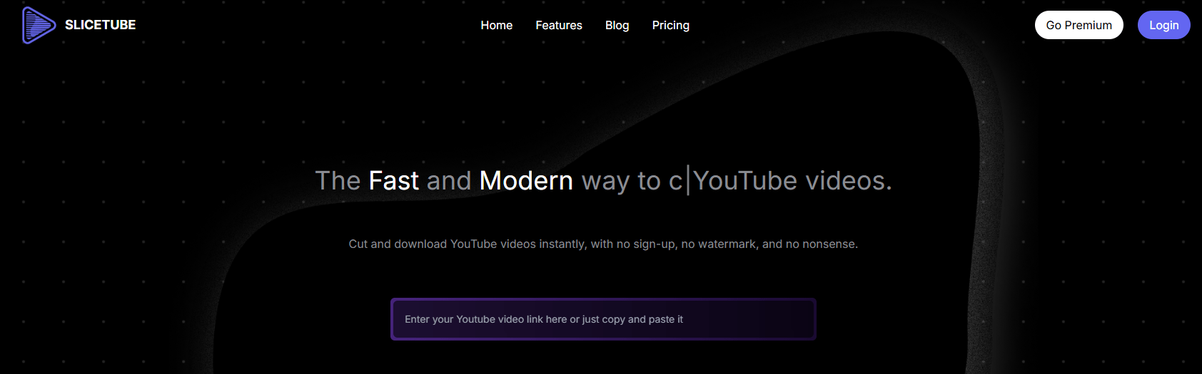 The main interface of SliceTube