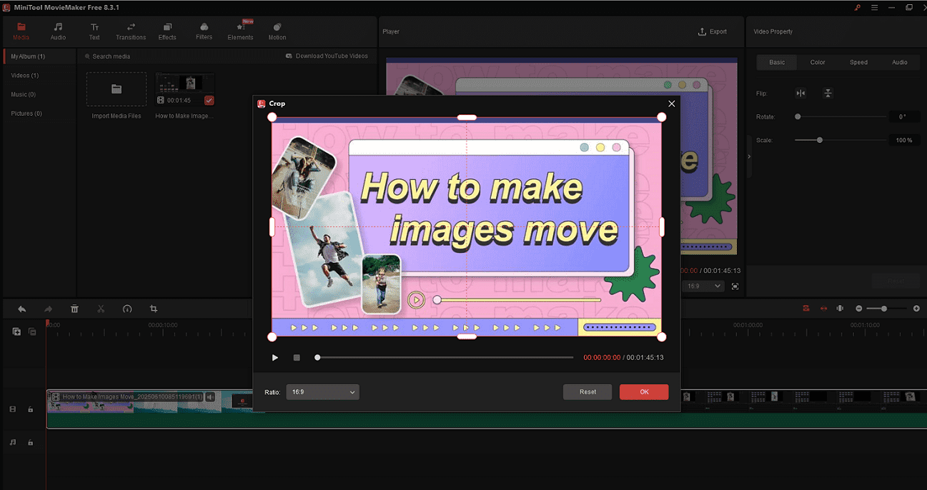 Crop the YouTube Video with MiniTool MovieMaker