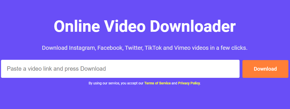 The main interface of viddown.net.