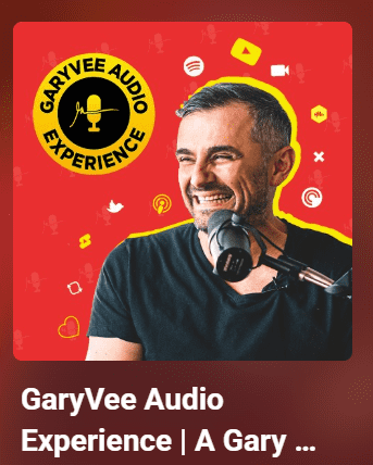 The cover of a YouTube business podcast, GaryVee Audio Experience.