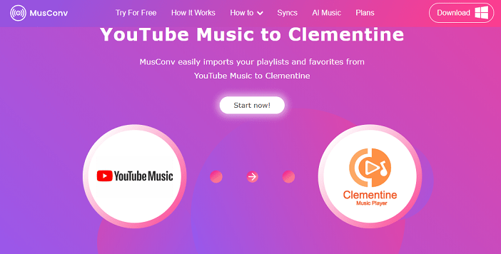 Übertragung von Musik von YouTube Music zu Clementine mit MusConv.