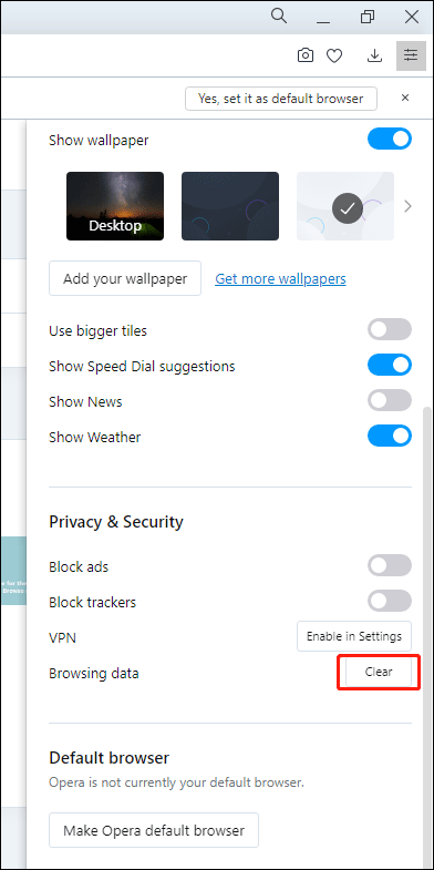 Haga clic en Borrar.