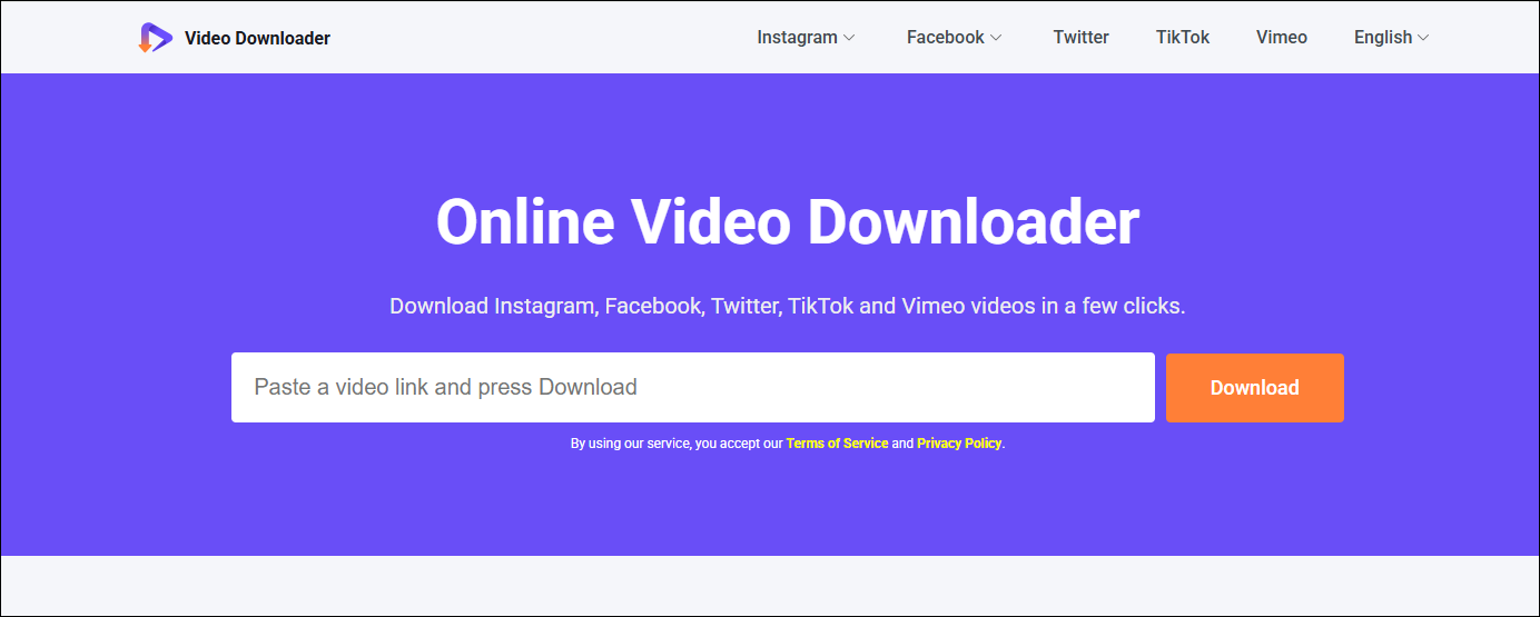 The main interface of viddown.net.