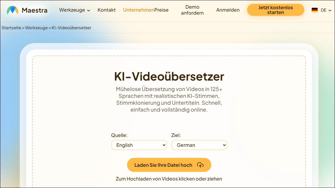 Die Oberfläche von Maestra