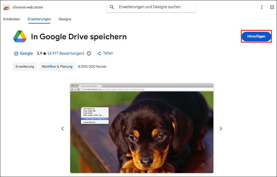 In Google Drive speichern.