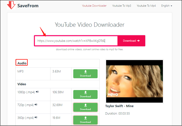 sélectionner le format musical.