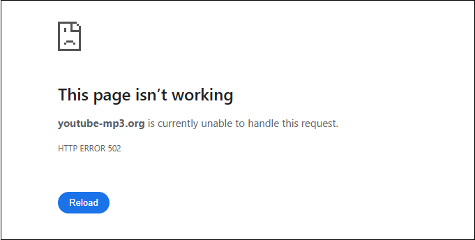 La página principal de youtube-mp3.org no funciona.