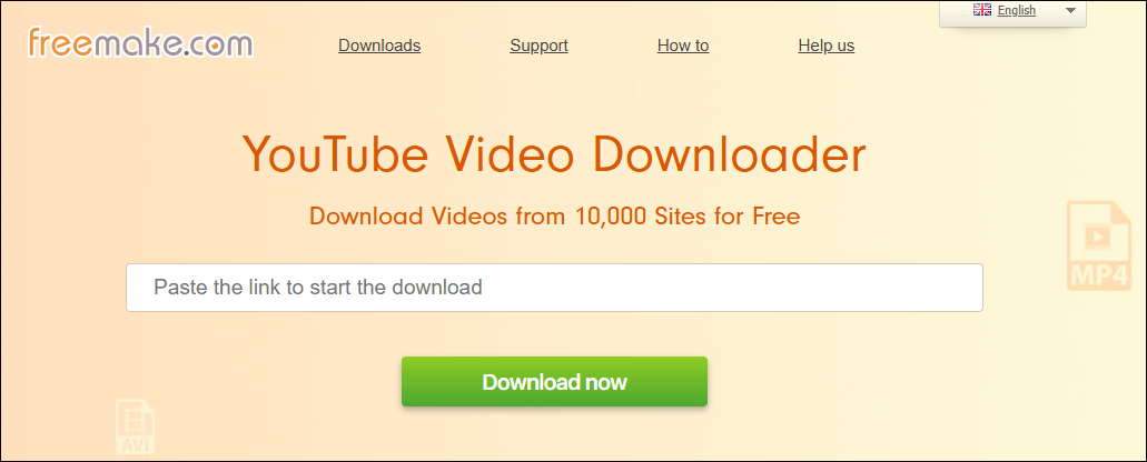 The interface of Freemake video downloader.