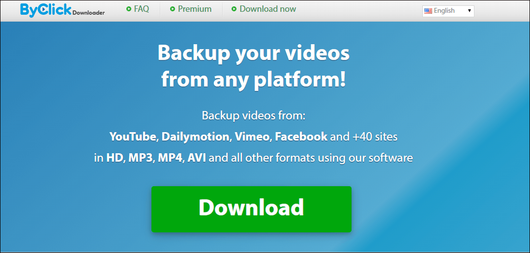 The download interface of YouTube By Click.