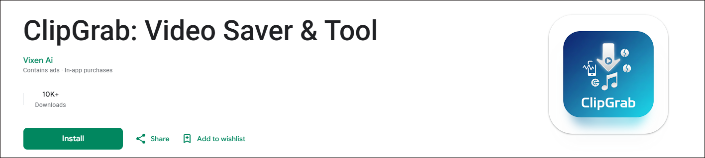 The download interface of ClipGrab.