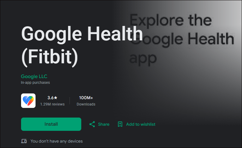 The download interface of Fitbit Versa.