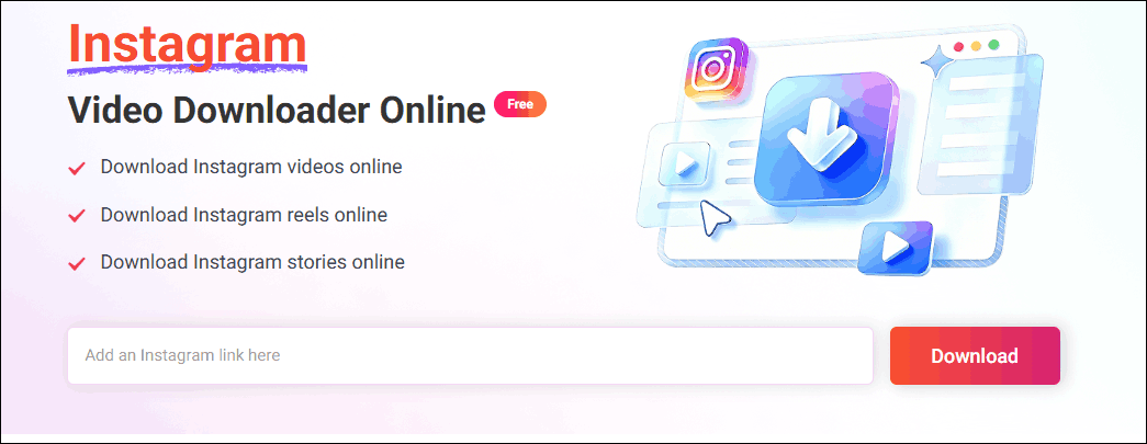The interface of Online Video Downloader