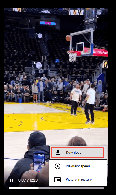 Online Video Downloader interface with the Download option selected to start the download process.